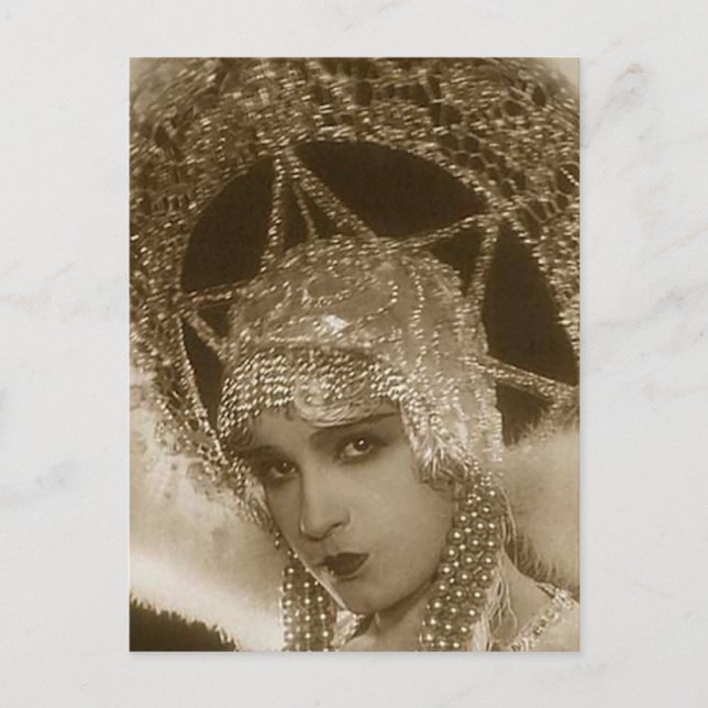 Vintage Showgirl Vykort (Framsida)