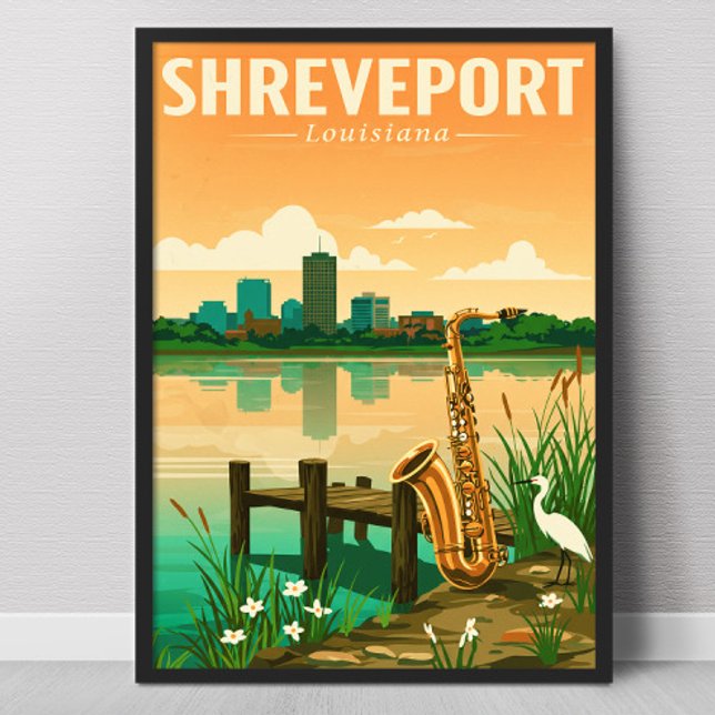 Vintage Shreveport Louisiana Poster (Skapare uppladdad)