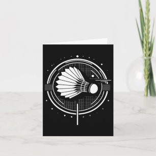 Vintage Shuttle Design Minimalistisk Badmintonspel Kort