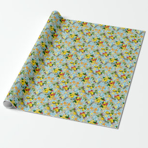 Vintage Siciliens citronträdgård Presentpapper