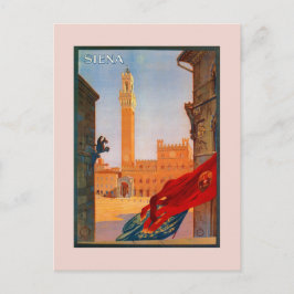 Vintage Siena Italienska resereklam Vykort