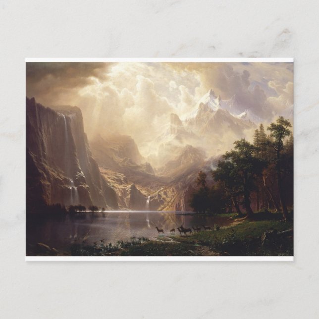 Vintage Sierra Nevadabergen av Bierstadt Vykort (Framsida)