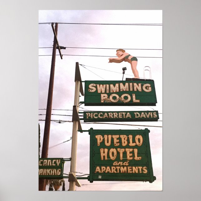 Vintage Sign Tucson Arizona Poster (Framsidan)