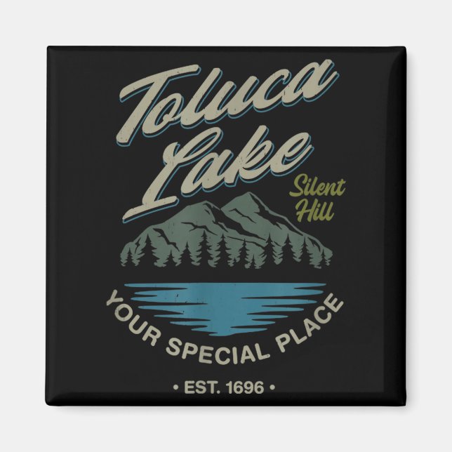 Vintage silent hill roligt spel toluca lake magnet (Framsidan)