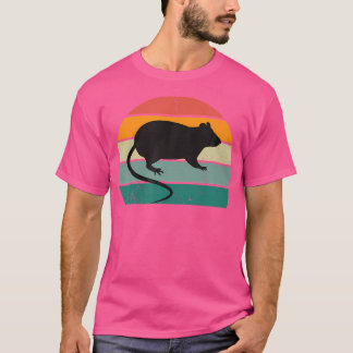 Vintage Silhouette Sunset Råttor Mouse Mouses Retr T Shirt