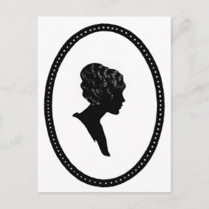 Vintage Silhouette Vykort