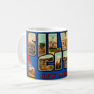 Vintage Silver City NM vykortsmugg Kaffemugg
