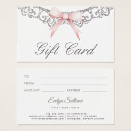 Vintage silver rosa-presentkort för ram visitkort