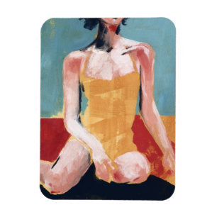 Vintage Simma - Gult Swimdress Magnet
