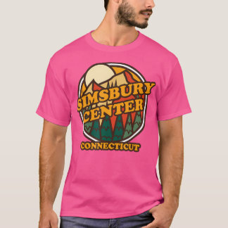 Vintage Simsbury Center Connecticut Mountain Hikin T Shirt