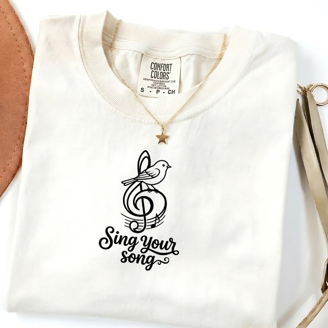 Vintage Sing Your Song Grafisk T-Shirt Unisex (Skapare uppladdad)
