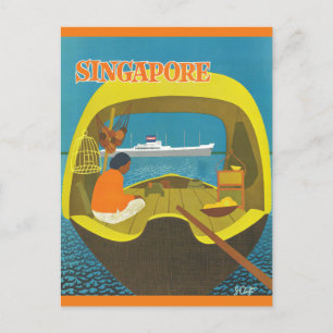Vintage Singapore Travel Vykort