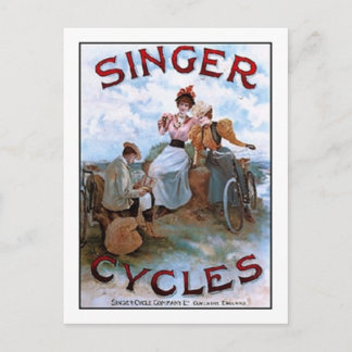 Vintage Singer Cycles Ad Vykort