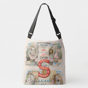Vintage Singer Sewing Maskin Ad Axelväska