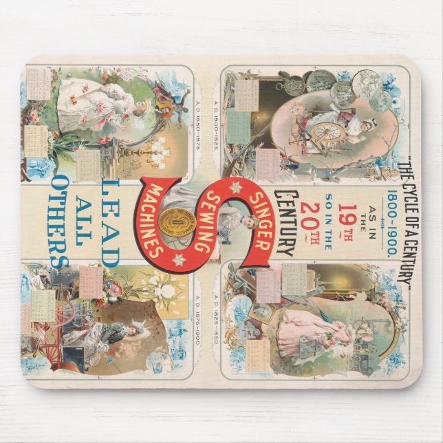 Vintage Singer Sewing Maskin Ad Musmatta (Framsidan)