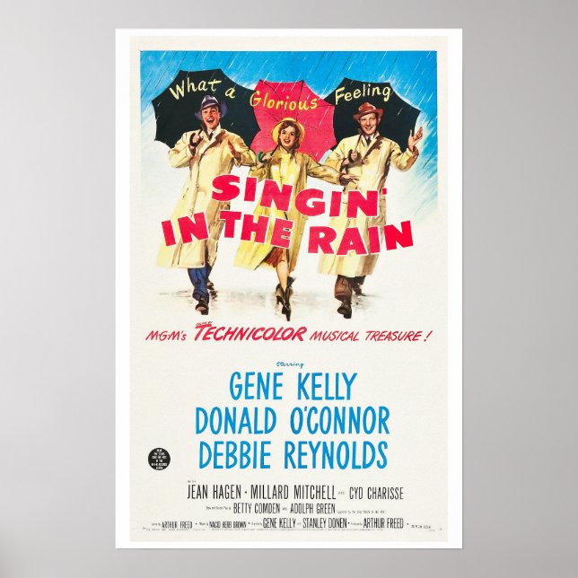 Vintage Singin i Regnfilmen Poster (Framsidan)