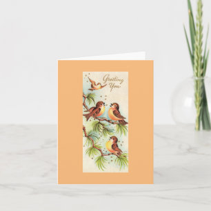 Vintage Singing Birds Kort