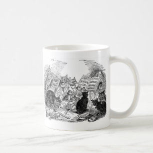 Vintage Singing Cats Kaffemugg