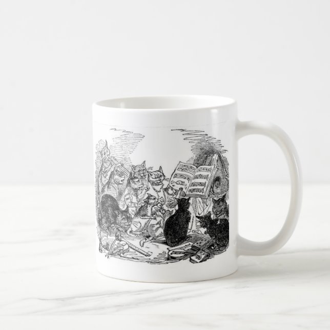 Vintage Singing Cats Kaffemugg (Höger)