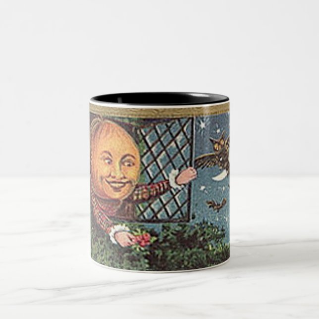 Vintage Singing Pumpkin Man Två-Tonad Mugg (Center)
