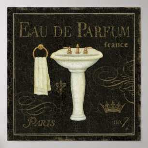 Vintage Sink och Towel Poster