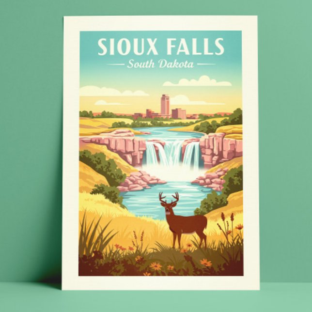 Vintage Sioux Falls South Dakota Vykort (Skapare uppladdad)
