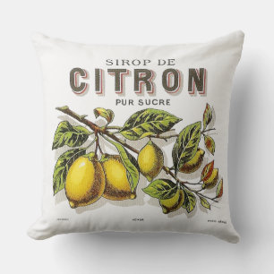 Vintage Sirop de Citron Ad Kudde