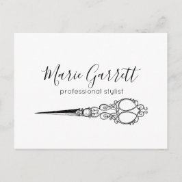 Vintage Sissors Salon Marknadsföring Vykort