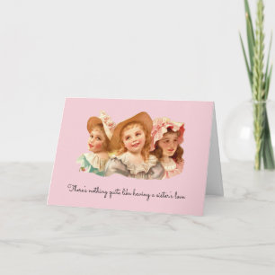 Vintage Sisters Kärlek Vintage Thinking of You Car Kort