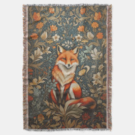 Vintage Sitta Fox William Morris Inspired Blommigt Filt