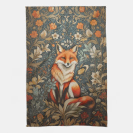 Vintage Sitta Fox William Morris Inspired Blommigt Kökshandduk