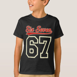 Vintage Six Seven 67 Meme Retro 6 7 Nummer T Shirt