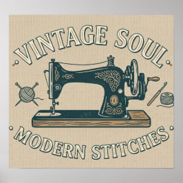 Vintage Själ Modernt Sy Poster