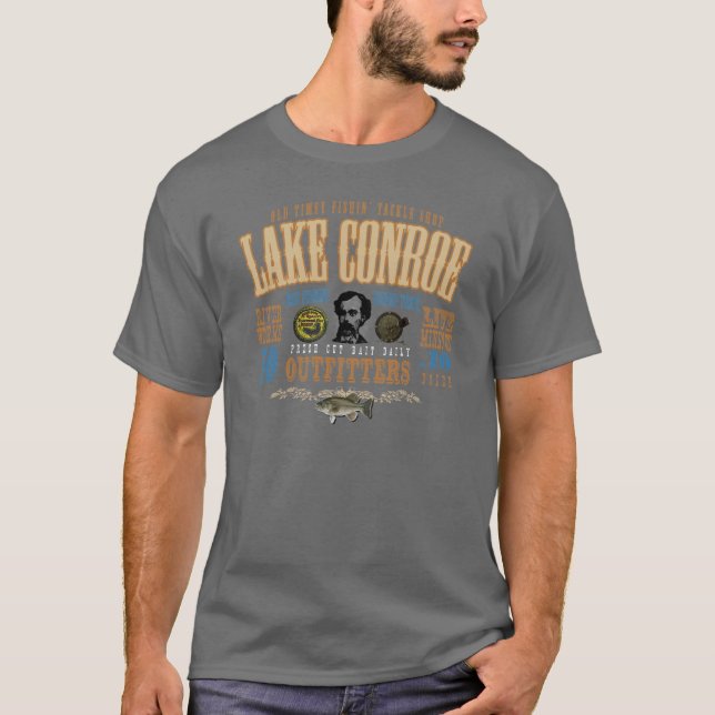 Vintage sjö Conroe T-shirt (Framsida)
