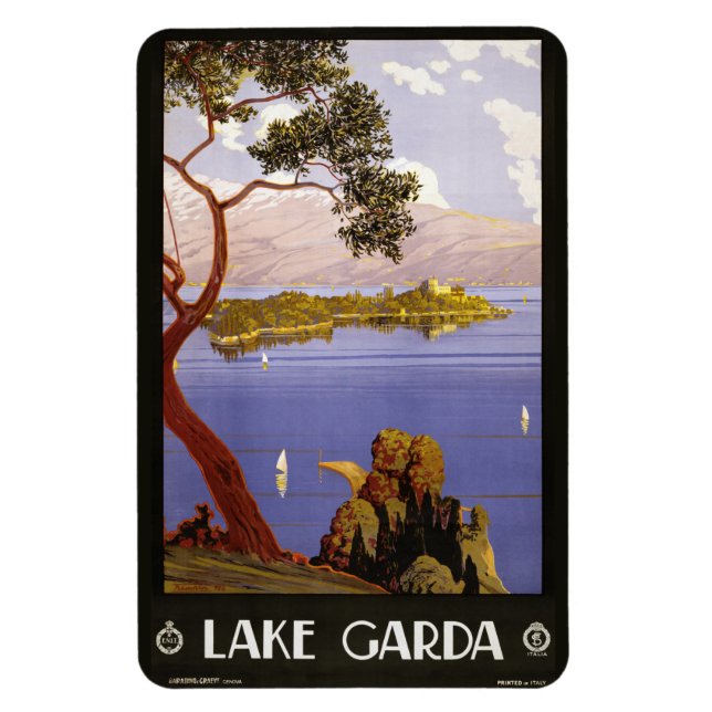 Vintage Sjö Garda Italien magnet (Vertikal)