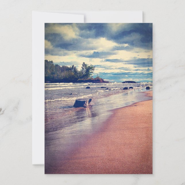 Vintage Sjö Superior Julkort (Framsida)