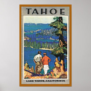 Vintage Sjö Tahoe Travel Poster