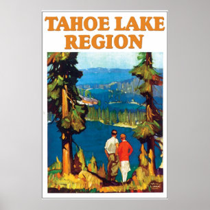 Vintage Sjö Tahoe Travel Poster