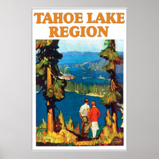 Vintage Sjö Tahoe Travel Poster