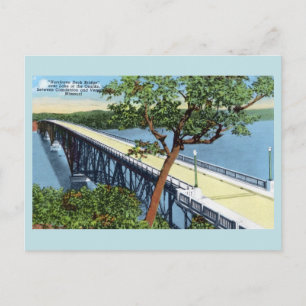 Vintage Sjö vid Ozarks, orkanen Deck-bron Vykort
