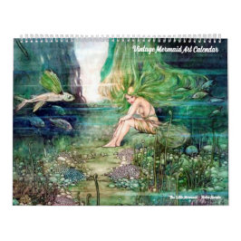 Vintage Sjöjungfru Art-kalender Kalender