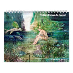 Vintage Sjöjungfru Art-kalender Kalender