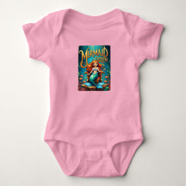 Vintage Sjöjungfru Tecknad Baby Retro Ocean Girls T Shirt