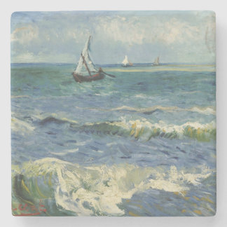 Vintage Sjölandskap nära Les Saintes-Maries-de-la- Stenunderlägg