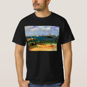 Vintage Sjölandskap, Nassau Harbor av Bierstadt T-shirt