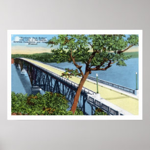 Vintage sjön av Ozarksen, orkandäck överbryggar Poster
