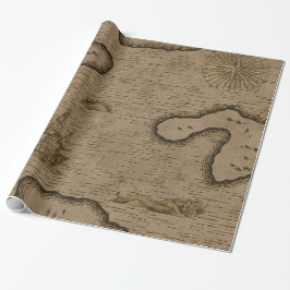 Vintage sjörövarskattkarta presentpapper