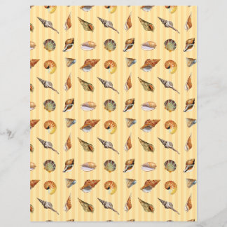 Vintage sjöskal Scrapbookpapper Sandrand