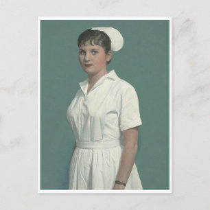Vintage sjuksköterska i uniform vykort
