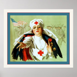 Vintage Sjuksköterska Poster ~ Världskrig 1